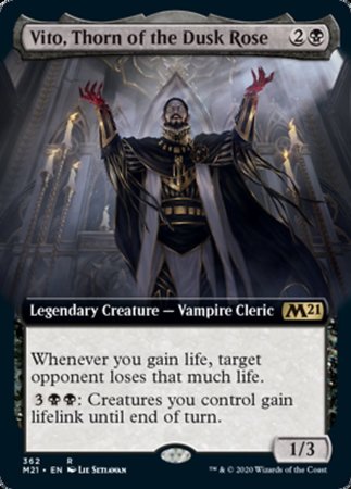 Vito, Thorn of the Dusk Rose (Extended Art) [Core Set 2021] | Cracking-Singles