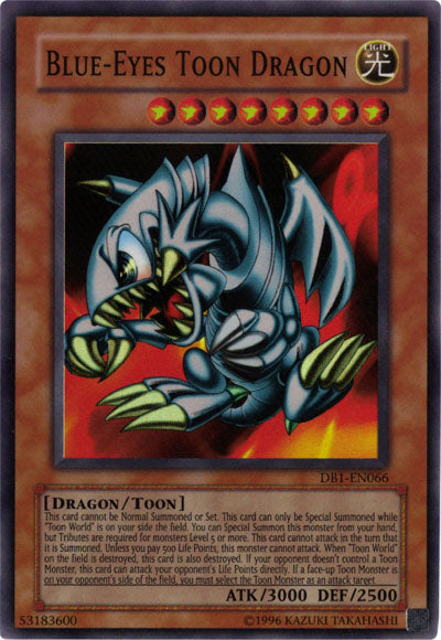 Blue-Eyes Toon Dragon [DB1-EN066] Super Rare | Cracking-Singles