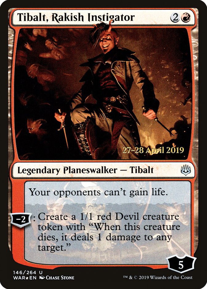 Tibalt, Rakish Instigator  [War of the Spark Prerelease Promos] | Cracking-Singles