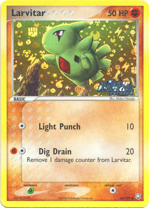 Larvitar (63/109) (Stamped) [EX: Team Rocket Returns] | Cracking-Singles