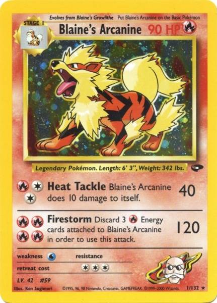 Blaine's Arcanine (1/132) [Gym Challenge Unlimited] | Cracking-Singles