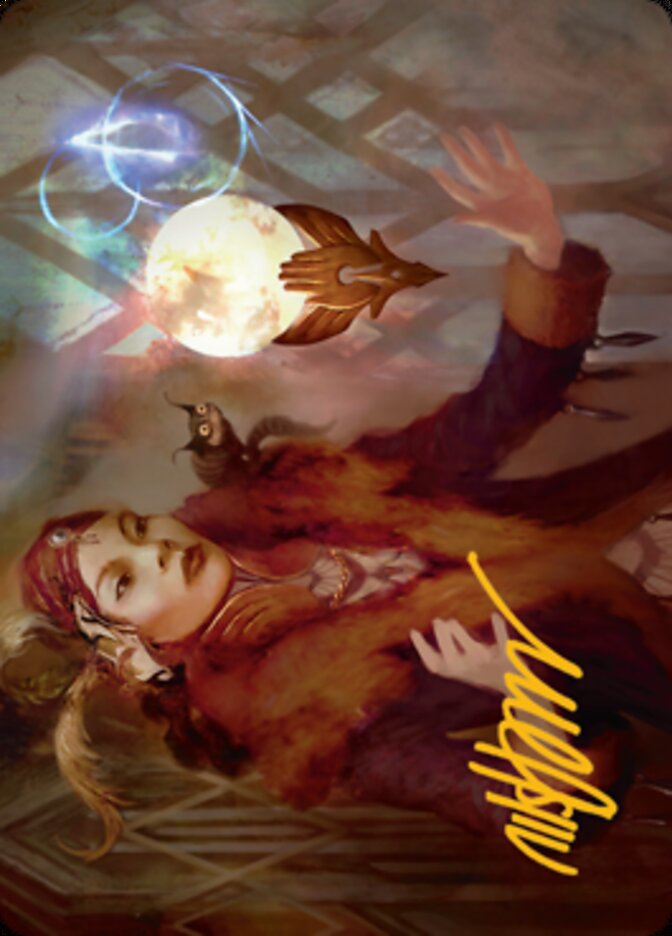 Misfortune Teller Art Card (Gold-Stamped Signature) [Streets of New Capenna Art Series] | Cracking-Singles