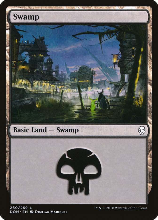 Swamp (260) [Dominaria] | Cracking-Singles