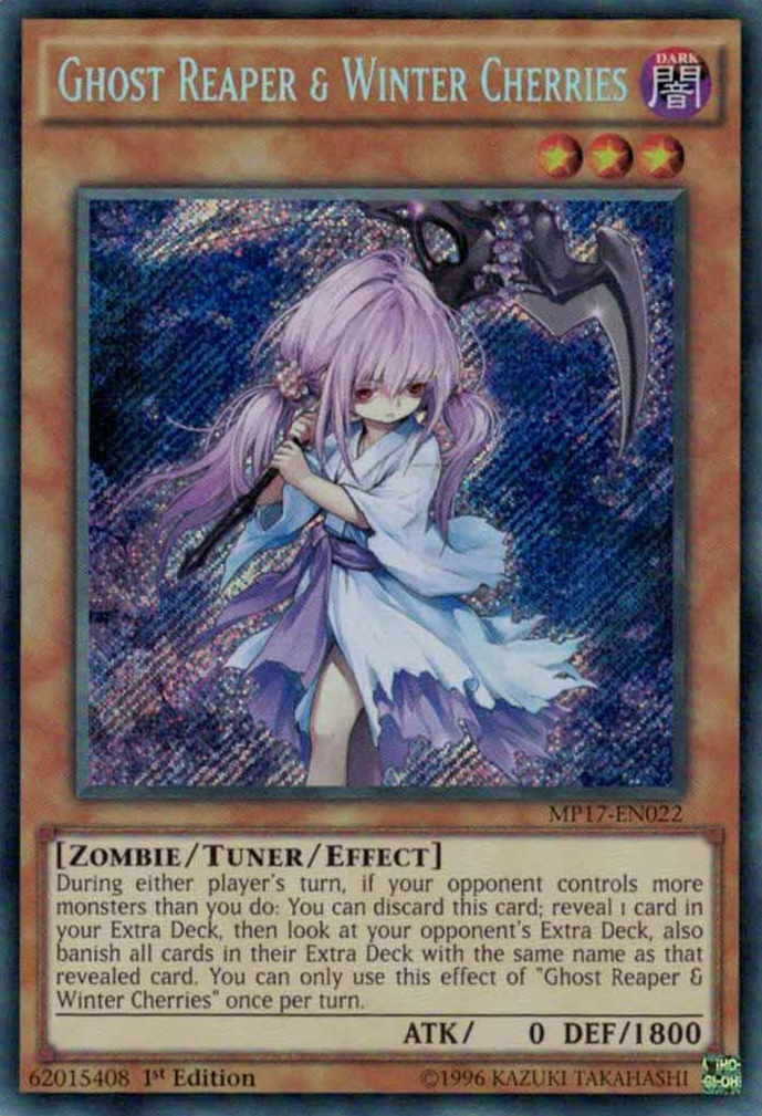 Ghost Reaper & Winter Cherries [MP17-EN022] Secret Rare | Cracking-Singles