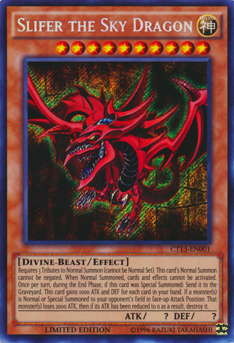 Slifer the Sky Dragon [CT13-EN001] Secret Rare | Cracking-Singles