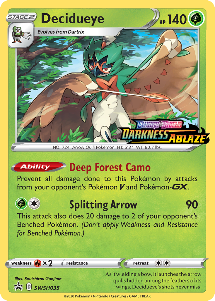 Decidueye (SWSH035) (Prerelease Promo) [Sword & Shield: Black Star Promos] | Cracking-Singles