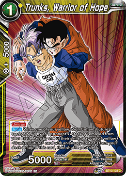 Trunks, Warrior of Hope (Common) [BT13-103] | Cracking-Singles