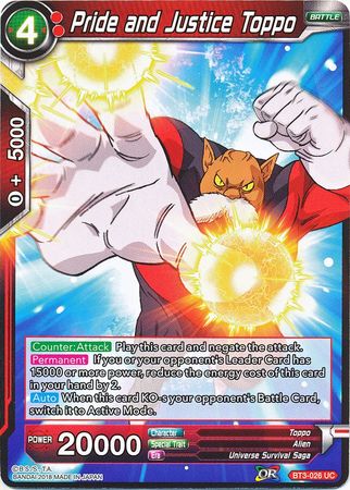 Pride and Justice Toppo [BT3-026] | Cracking-Singles