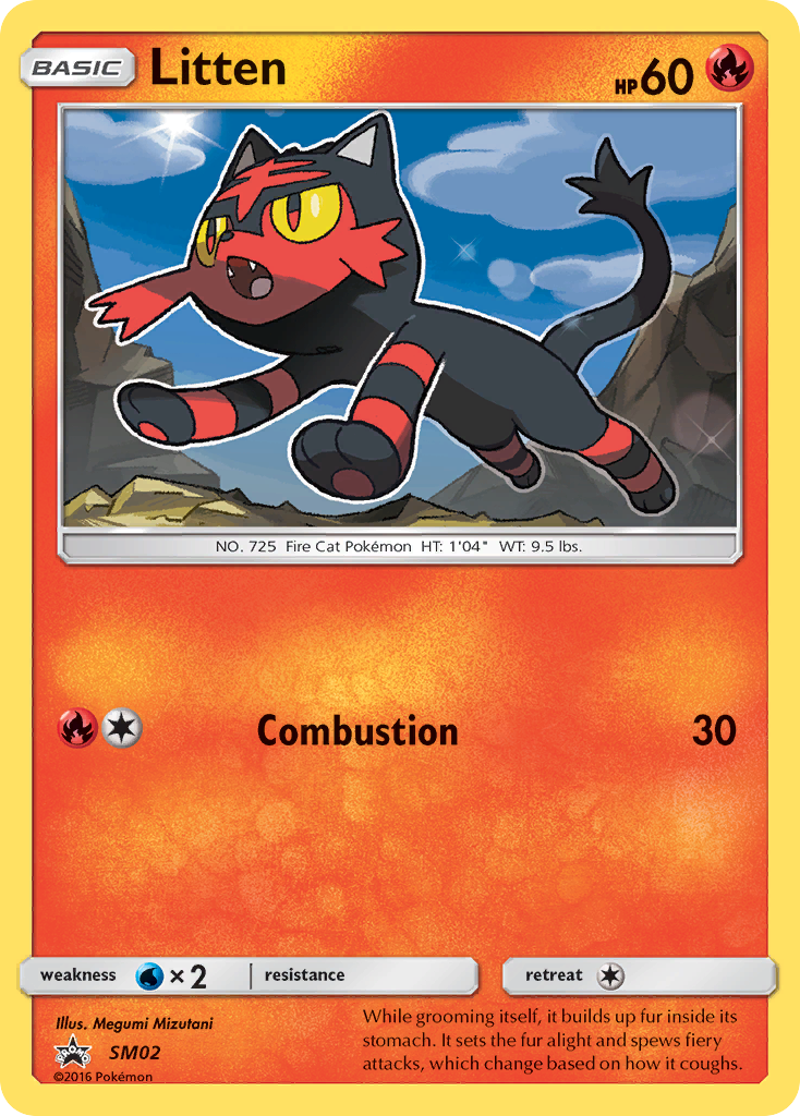 Litten (SM02) [Sun & Moon: Black Star Promos] | Cracking-Singles