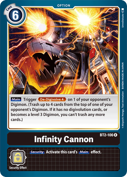 Infinity Cannon [BT2-106] [Release Special Booster Ver.1.0] | Cracking-Singles