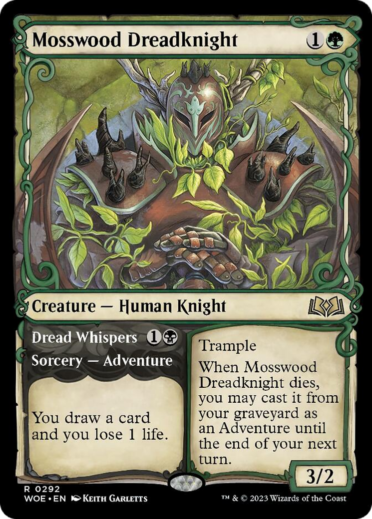 Mosswood Dreadknight // Dread Whispers (Showcase) [Wilds of Eldraine] | Cracking-Singles