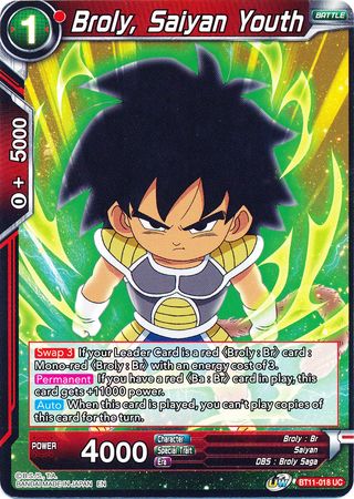 Broly, Saiyan Youth [BT11-018] | Cracking-Singles