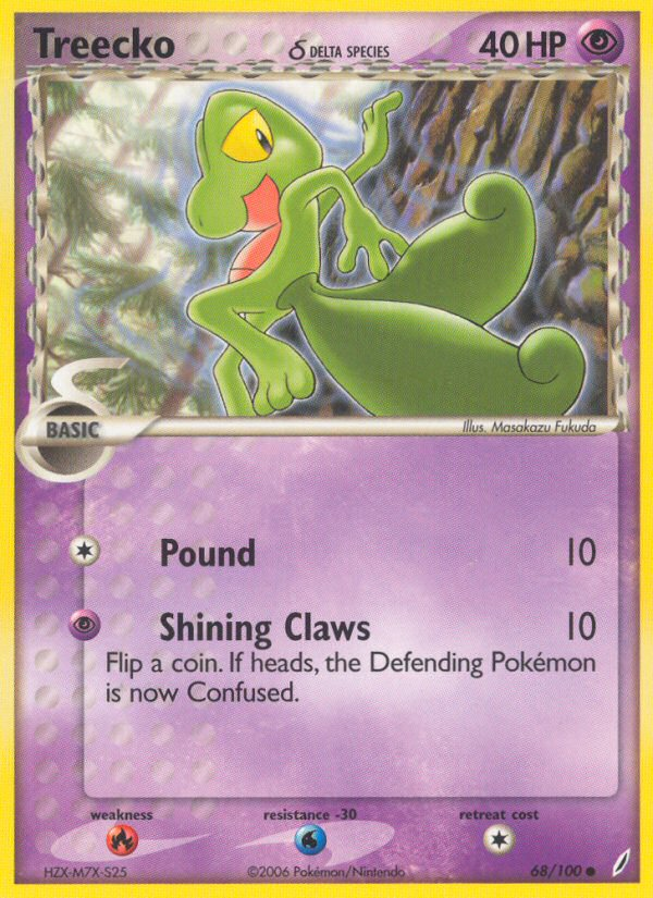 Treecko (68/100) (Delta Species) [EX: Crystal Guardians] | Cracking-Singles