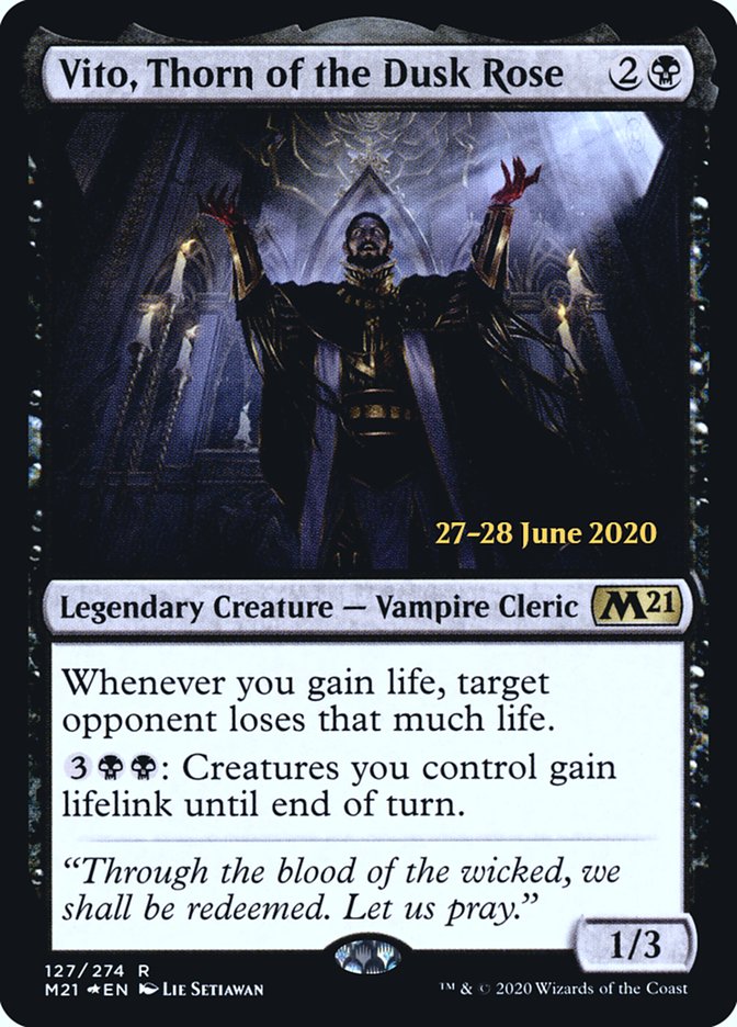 Vito, Thorn of the Dusk Rose  [Core Set 2021 Prerelease Promos] | Cracking-Singles