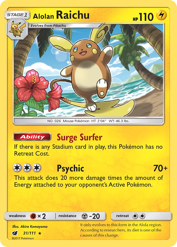 Alolan Raichu (31/111) (Theme Deck Exclusive) [Sun & Moon: Crimson Invasion] | Cracking-Singles