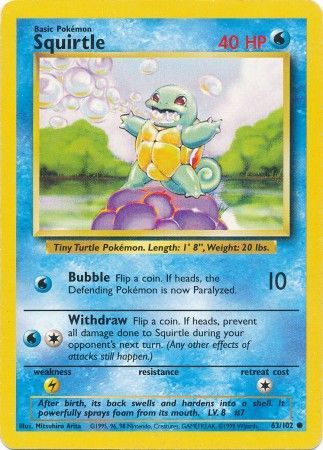 Squirtle (63/102) [Base Set Unlimited] | Cracking-Singles