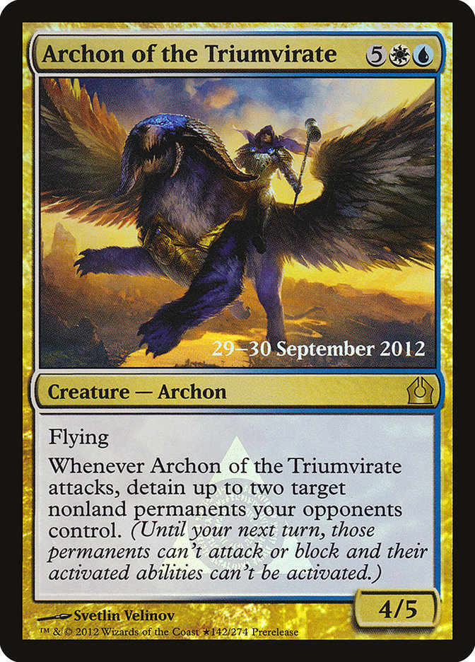 Archon of the Triumvirate [Return to Ravnica Prerelease Promos] | Cracking-Singles