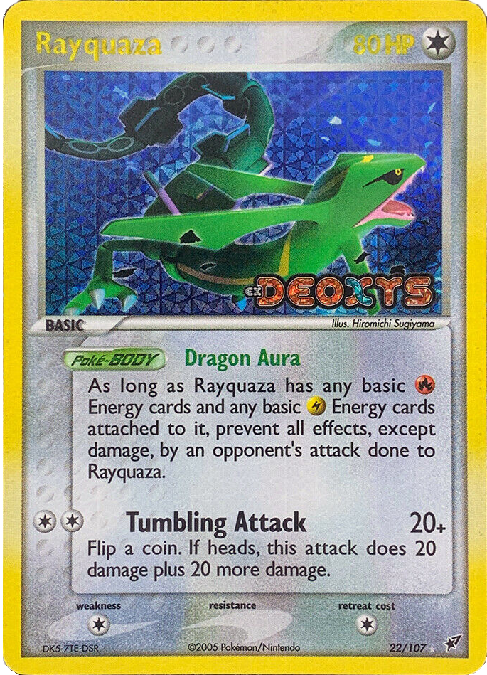 Rayquaza (22/107) (Stamped) [EX: Deoxys] | Cracking-Singles