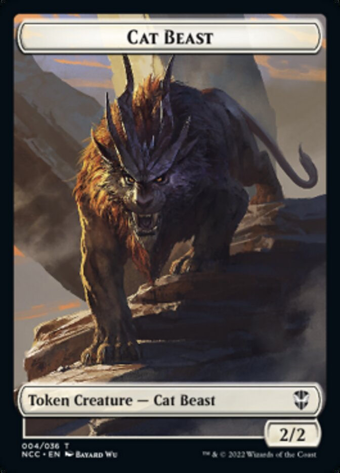 Soldier // Cat Beast Double-sided Token [Streets of New Capenna Commander Tokens] | Cracking-Singles