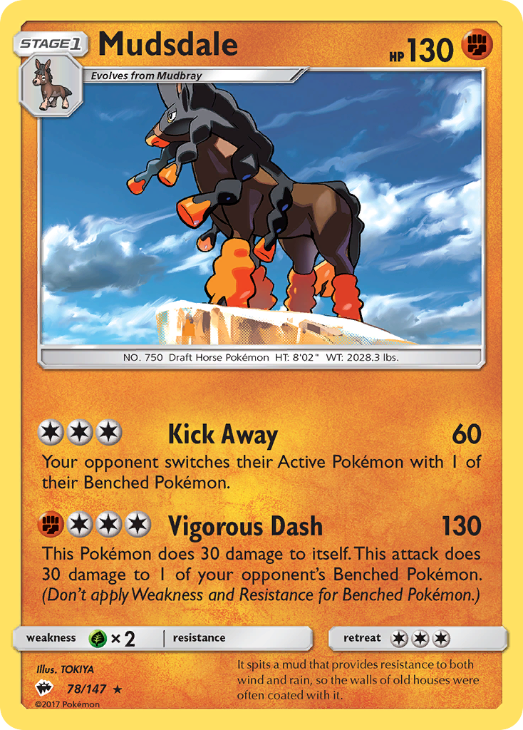 Mudsdale (78/147) [Sun & Moon: Burning Shadows] | Cracking-Singles