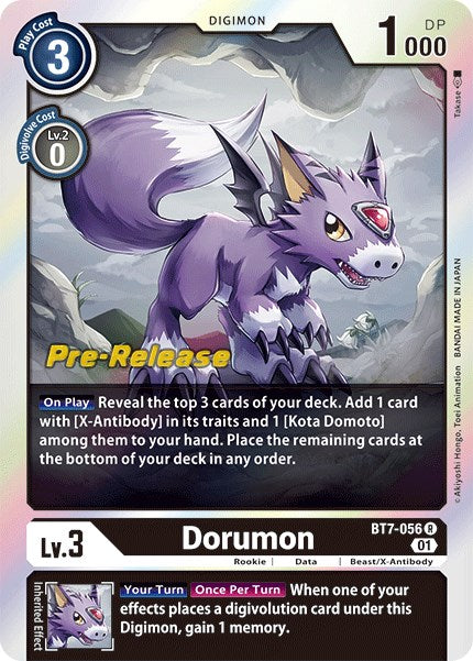 Dorumon [BT7-056] [Next Adventure Pre-Release Cards] | Cracking-Singles