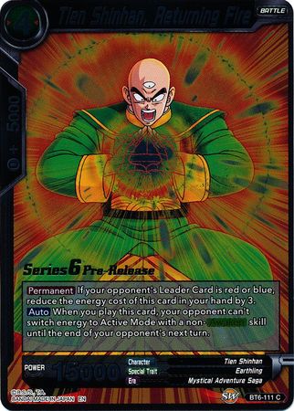 Tien Shinhan, Returning Fire [BT6-111_PR] | Cracking-Singles