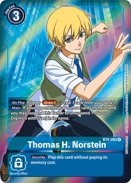 Thomas H. Norstein [BT4-093] (Buy-A-Box Promo) [Great Legend Promos] | Cracking-Singles