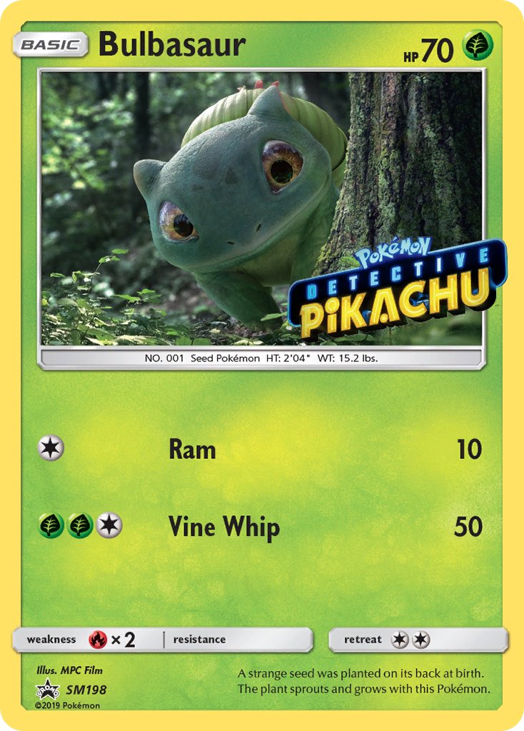 Bulbasaur (SM198) (Detective Pikachu Stamped) [Sun & Moon: Black Star Promos] | Cracking-Singles