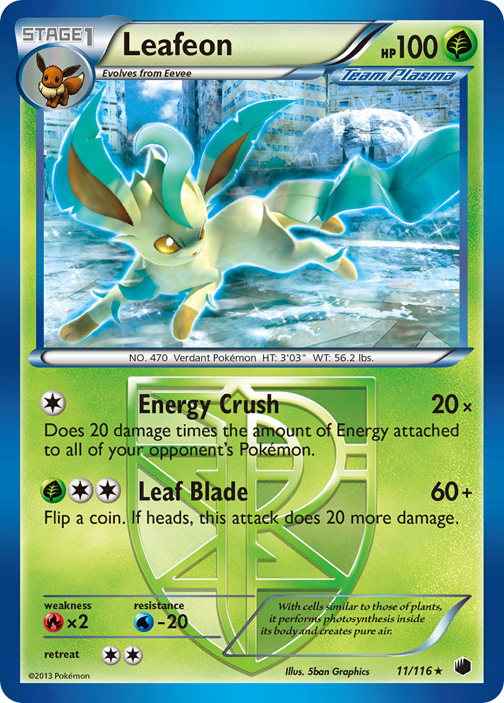 Leafeon (11/116) [Black & White: Plasma Freeze] | Cracking-Singles