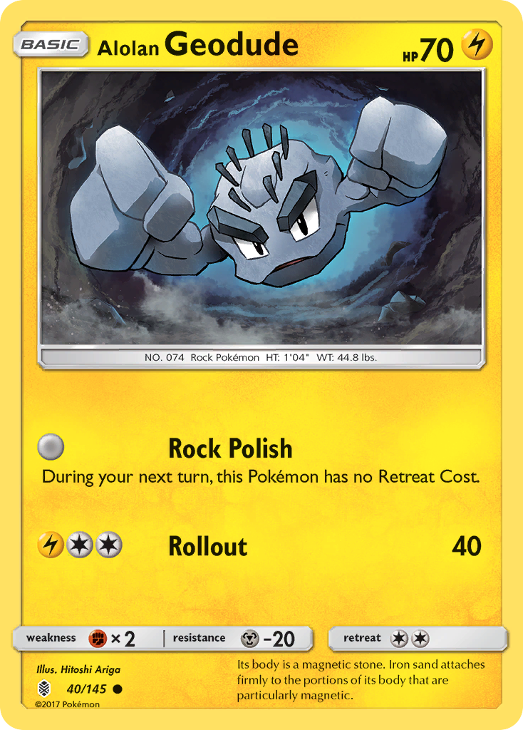 Alolan Geodude (40/145) [Sun & Moon: Guardians Rising] | Cracking-Singles