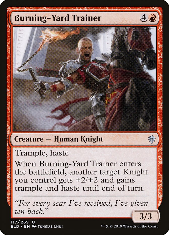 Burning-Yard Trainer [Throne of Eldraine] | Cracking-Singles