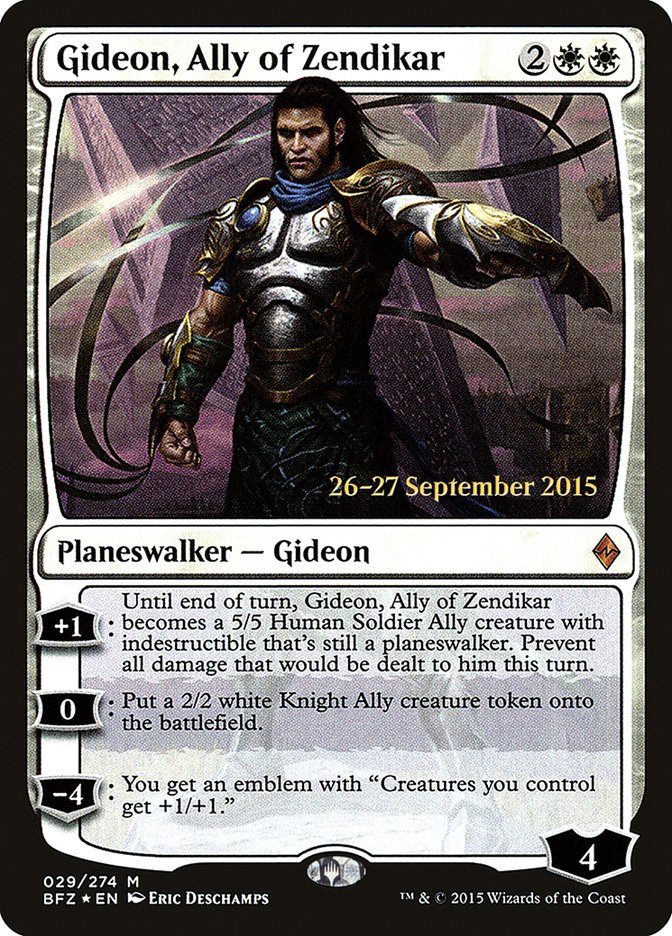 Gideon, Ally of Zendikar  [Battle for Zendikar Prerelease Promos] | Cracking-Singles