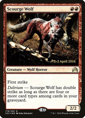 Scourge Wolf [Shadows over Innistrad Promos] | Cracking-Singles