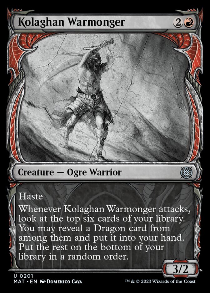 Kolaghan Warmonger (Showcase Halo Foil) [March of the Machine: The Aftermath] | Cracking-Singles