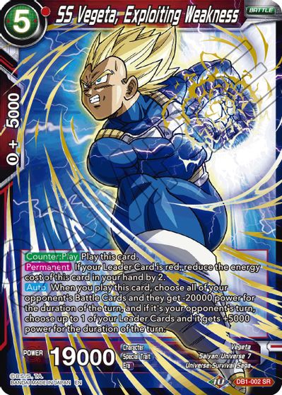 SS Vegeta, Exploiting Weakness (Reprint) (DB1-002) [Battle Evolution Booster] | Cracking-Singles