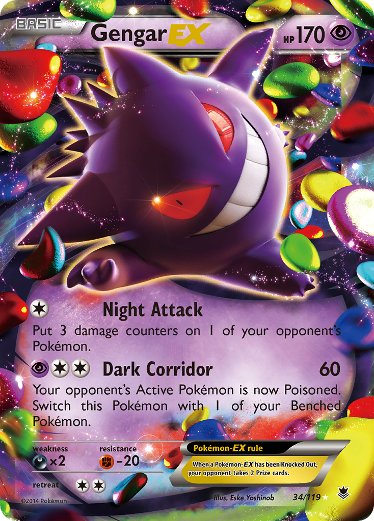 Gengar EX (34/119) [XY: Phantom Forces] | Cracking-Singles