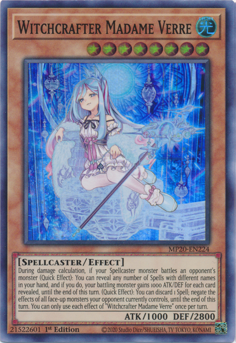 Witchcrafter Madame Verre [MP20-EN224] Super Rare | Cracking-Singles