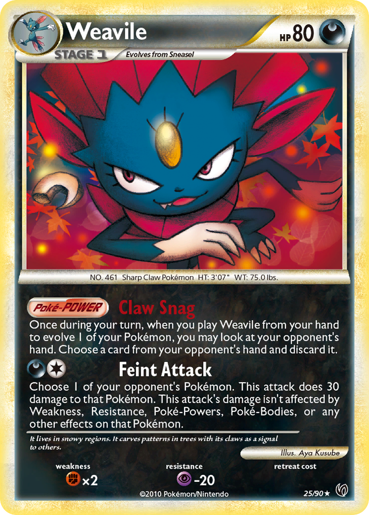 Weavile (25/90) [HeartGold & SoulSilver: Undaunted] | Cracking-Singles