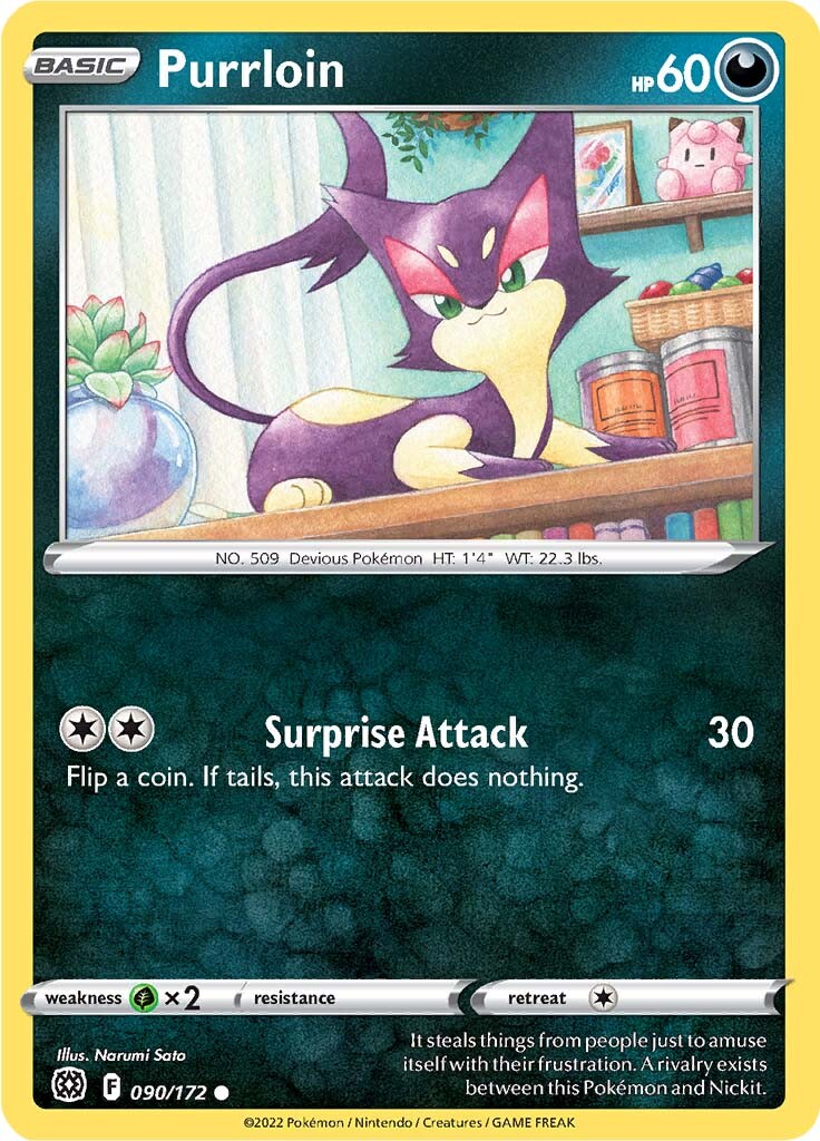 Purrloin (090/172) [Sword & Shield: Brilliant Stars] | Cracking-Singles