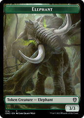 Human Soldier // Elephant Double-Sided Token [Phyrexia: All Will Be One Commander Tokens] | Cracking-Singles