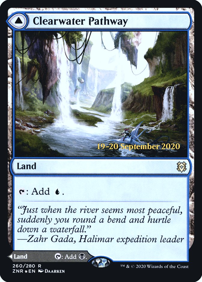 Clearwater Pathway // Murkwater Pathway  [Zendikar Rising Prerelease Promos] | Cracking-Singles