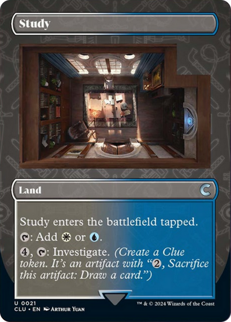 Study (Borderless) [Ravnica: Clue Edition] | Cracking-Singles