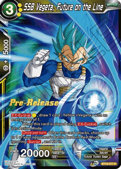 SSB Vegeta, Future on the Line (BT16-077) [Realm of the Gods Prerelease Promos] | Cracking-Singles