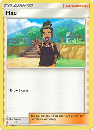 Hau (19/30) [Sun & Moon: Trainer Kit - Lycanroc] | Cracking-Singles