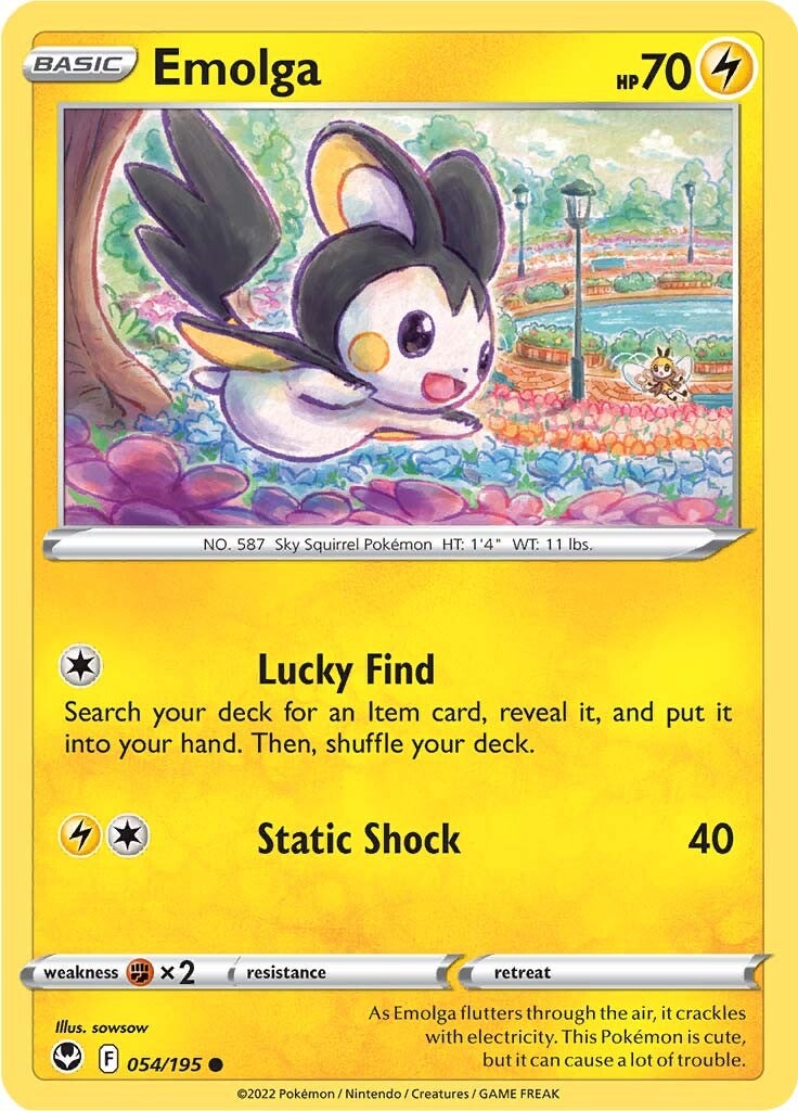 Emolga (054/195) [Sword & Shield: Silver Tempest] | Cracking-Singles