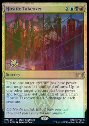 Hostile Takeover [Streets of New Capenna Prerelease Promos] | Cracking-Singles