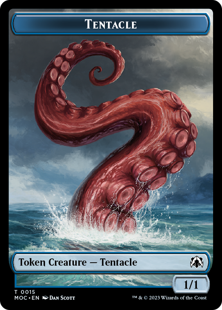 Tentacle // Human (26) Double-Sided Token [March of the Machine Commander Tokens] | Cracking-Singles