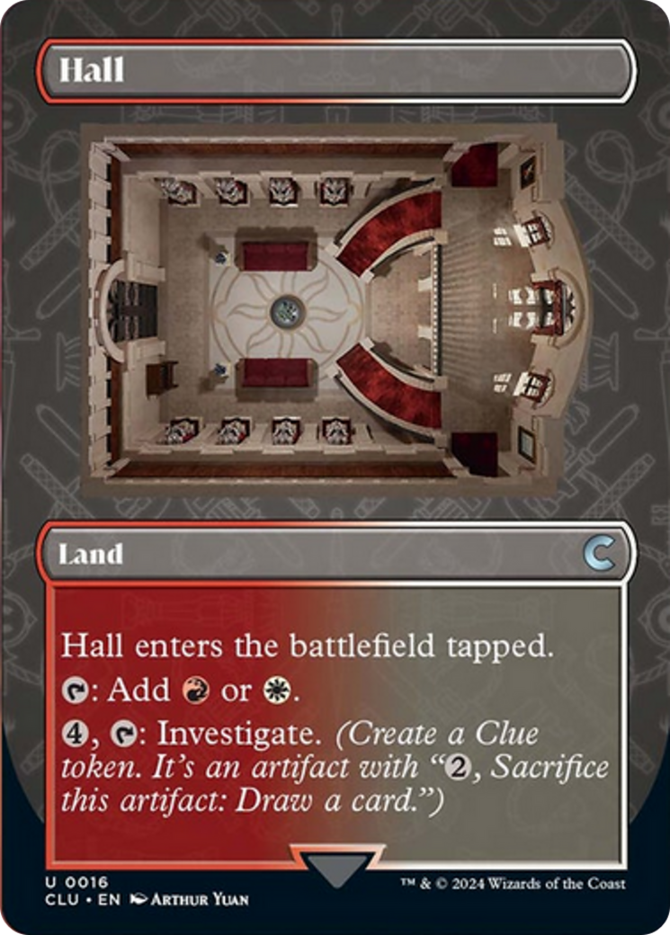 Hall (Borderless) [Ravnica: Clue Edition] | Cracking-Singles