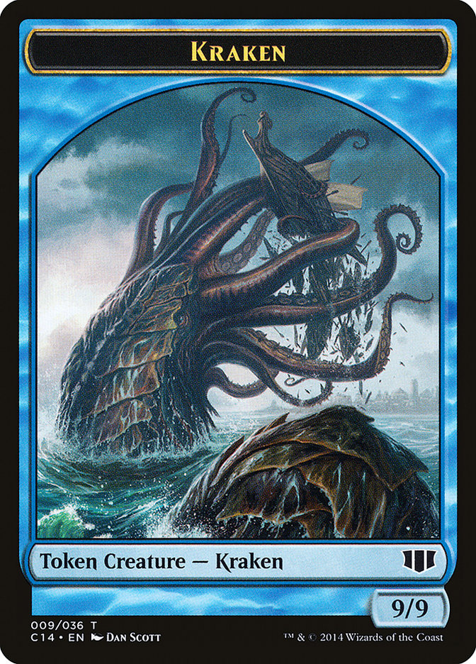 Kraken // Zombie (011/036) Double-sided Token [Commander 2014 Tokens] | Cracking-Singles