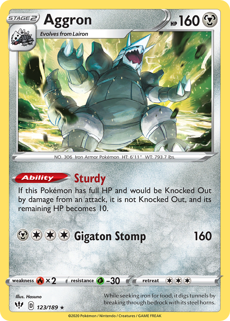 Aggron (123/189) [Sword & Shield: Darkness Ablaze] | Cracking-Singles